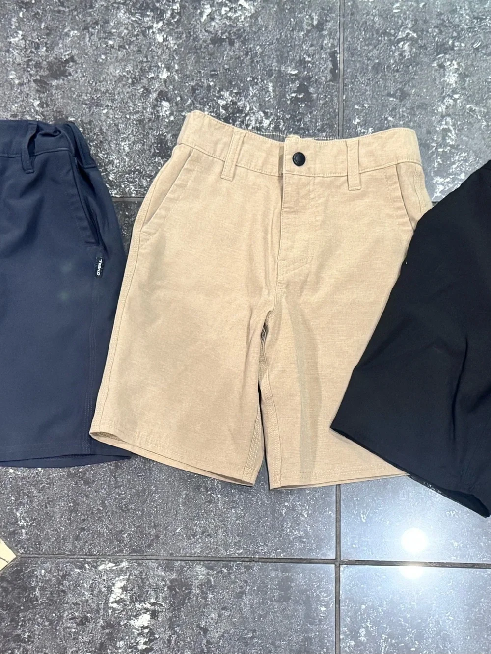 Kids Elastic-Waist Shorts - Navy, Tan, Black, Blue